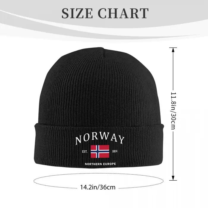 Norvège drapeau Skullies bonnets casquettes unisexe hiver chaud tricot chapeau femmes hommes rue adulte norvégien patriotique fierté Bonnet chapeaux