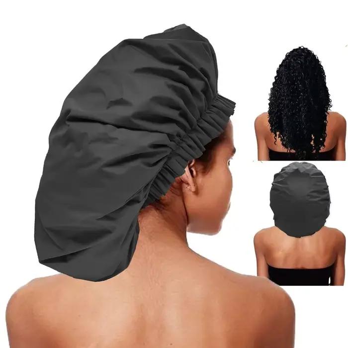 Bonnet de douche ajustable grande taille