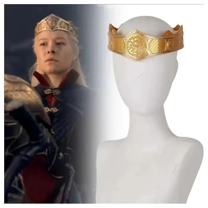 Couvre-chef de cosplay Rhaenyra Targaryen cuir synthétique pour adultes costumes et événements spéciaux
