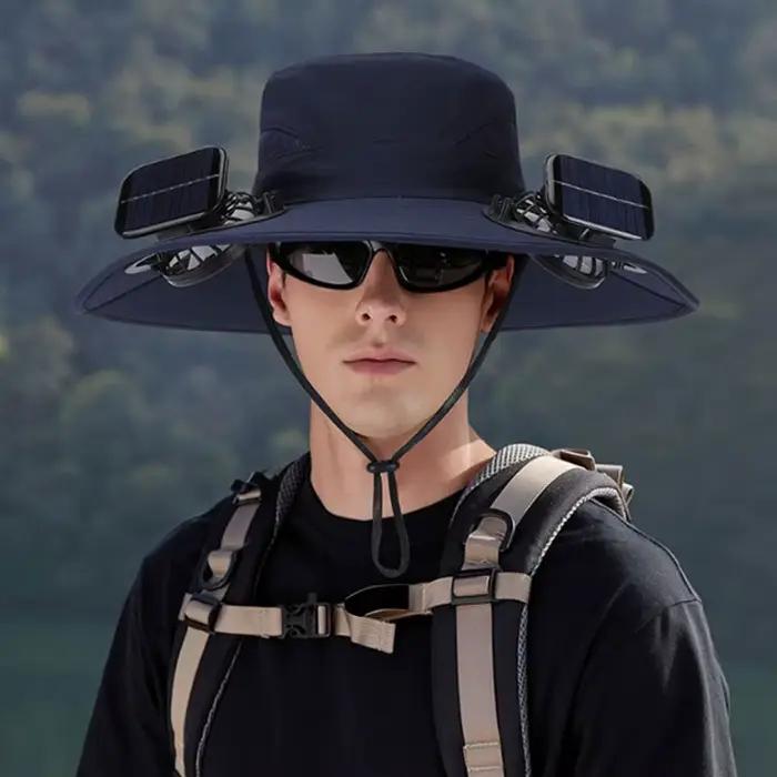 Chapeau solaire anti-UV créatif avec ventilateur ​ ​ Rechargeable ​ ​
