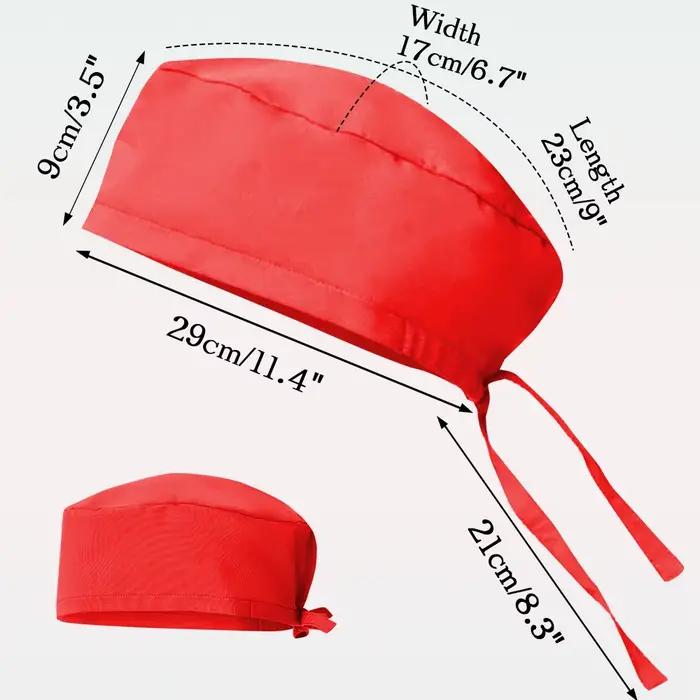24 couleurs unies femmes chapeaux infirmières chapeau de travail 4 voies extensible cheveux courts gommages Skullcap pour hommes F-SG-02