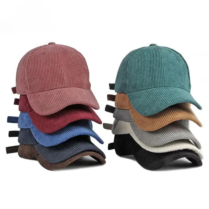 Casquette de Baseball en Velours Côtelé pour Homme