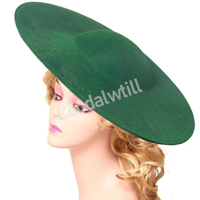 40CM rouge grande Base de fascinateur femmes mariage Derby chapellerie casquette bricolage cheveux accessoires mariée