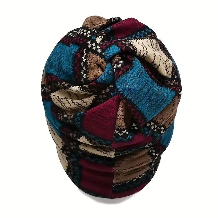Bonnet imprimé Vintage automne et hiver