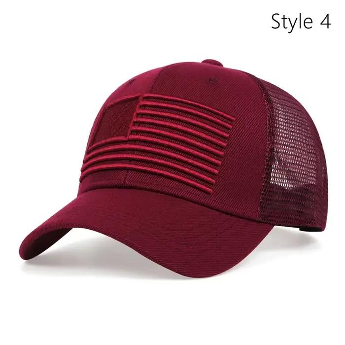 Casquette de baseball brodée drapeau américain
