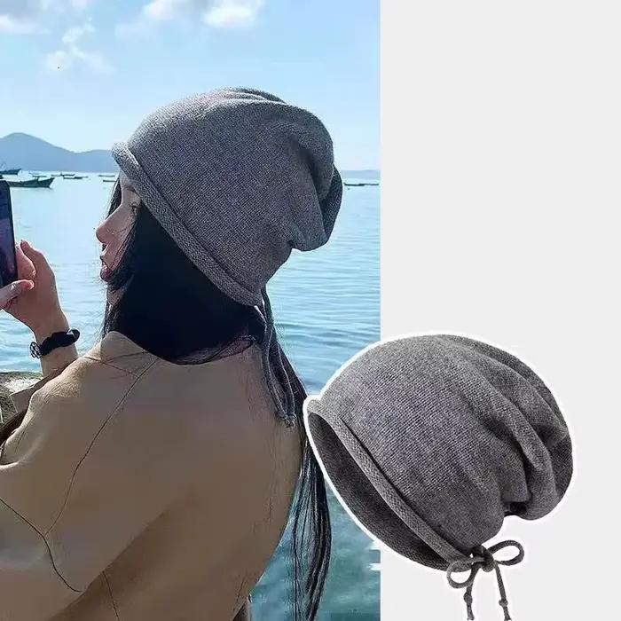 Chapeau beanie ample en tricot chaud pour femmes et hommes