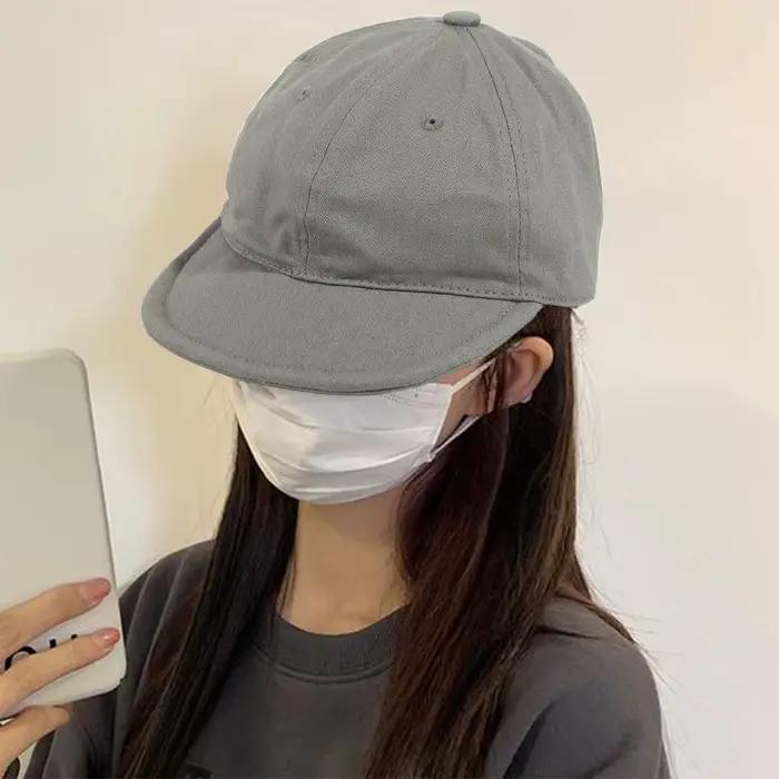 Casquette de baseball unie à visière courte