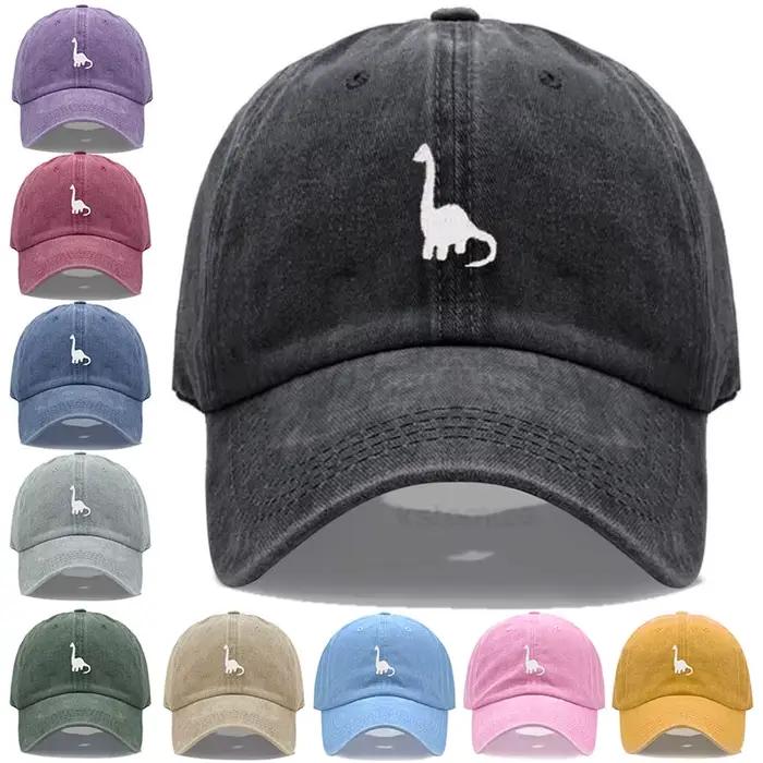 Casquette de baseball brodée dinosaure pour hommes et femmes