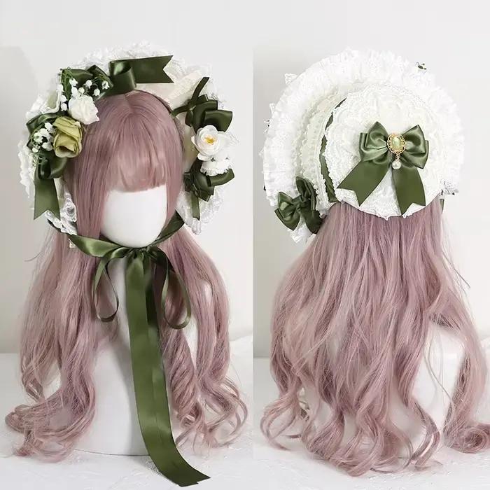 Chapeau de paille Vintage victorien en dentelle à fleurs
