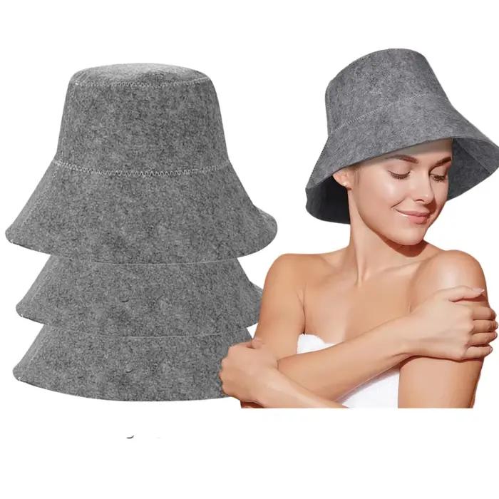 Chapeau de sauna en feutre absorbant pour hommes et femmes pour bains chauds et saunas occasions spéciales relaxation bien-être