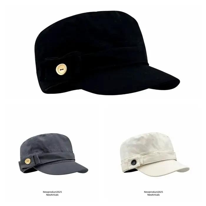 Casquette plate décontractée en tissu