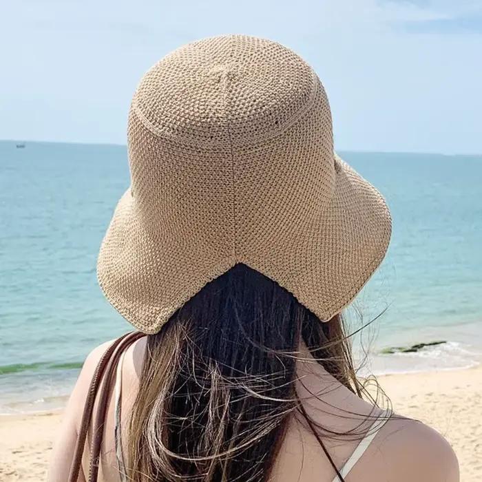 Chapeau de soleil tricoté pour femmes
