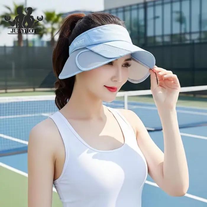 Chapeau de sport JULYHOT pour femmes protection UPF50+ randonnée voyage occassions spéciales polyester non tissé large bord rétractable réglable