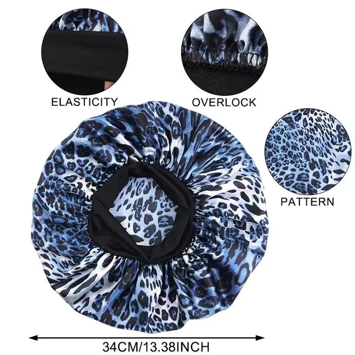 Bonnet de couchage en Satin imprimé léopard