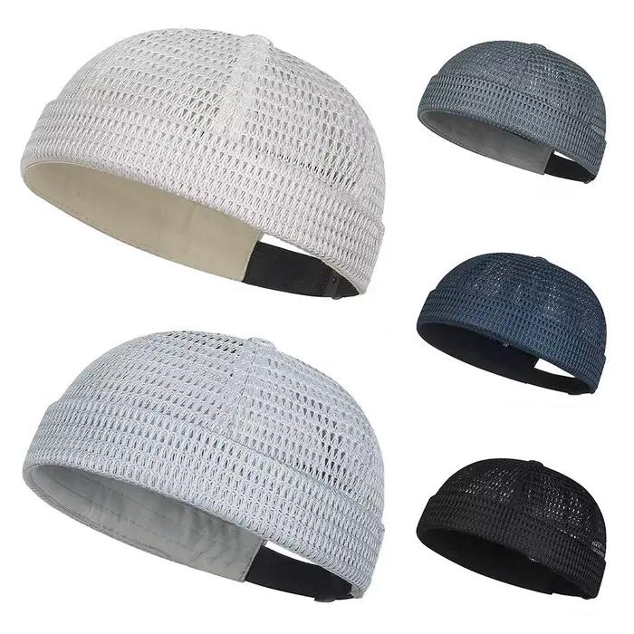Chapeau en maille respirante sans bord melon polyvalent pour homme et femme pour les quatre saisons et les occasions extérieures