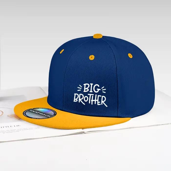 Casquette à visière plate noire BIG BROTHER avec imprimé lettres