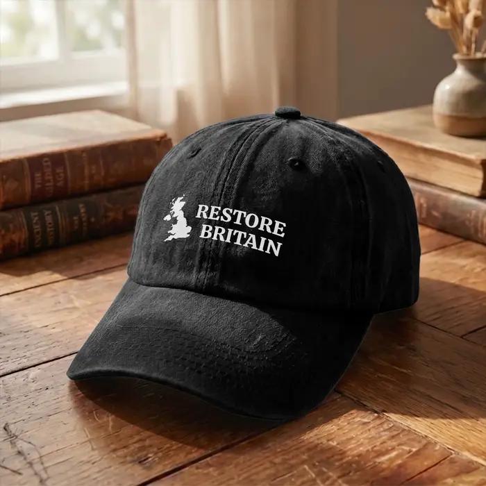 Casquette de baseball Rupert Lowe du parti politique britannique Restore Britain