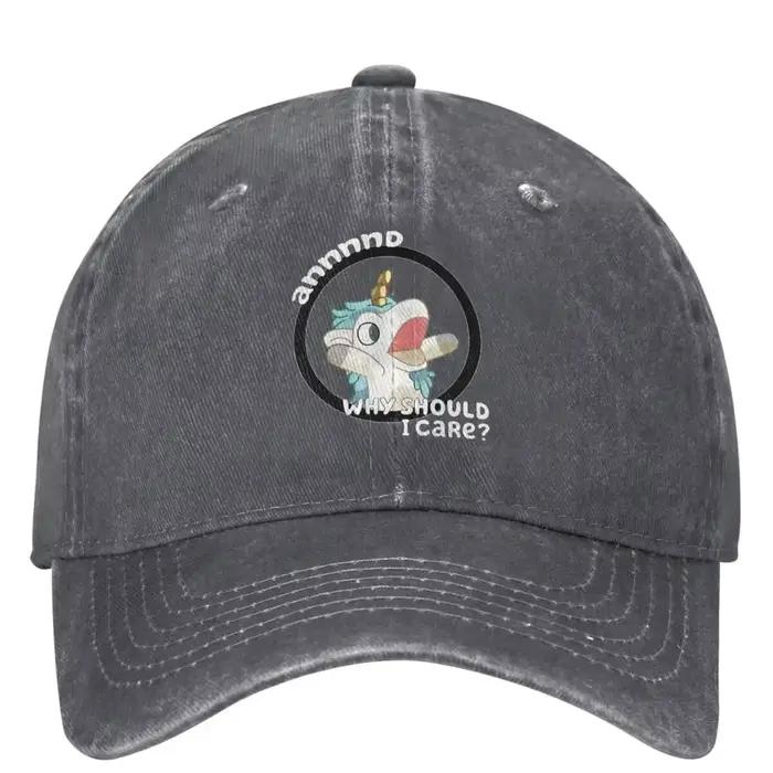 Casquette de Baseball délavée drôle Blueys Unicorse pourquoi devrait j'ai soin
