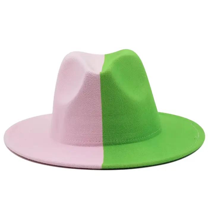 Chapeau en feutre de laine Patchwork