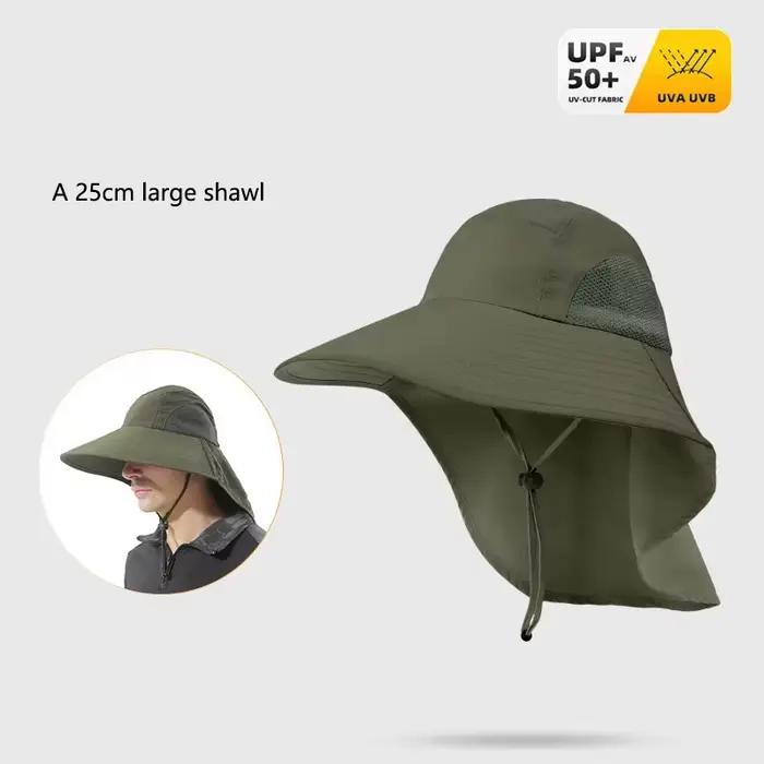 Chapeau de protection UV avec large bord et rabat pour le cou pour hommes et femmes