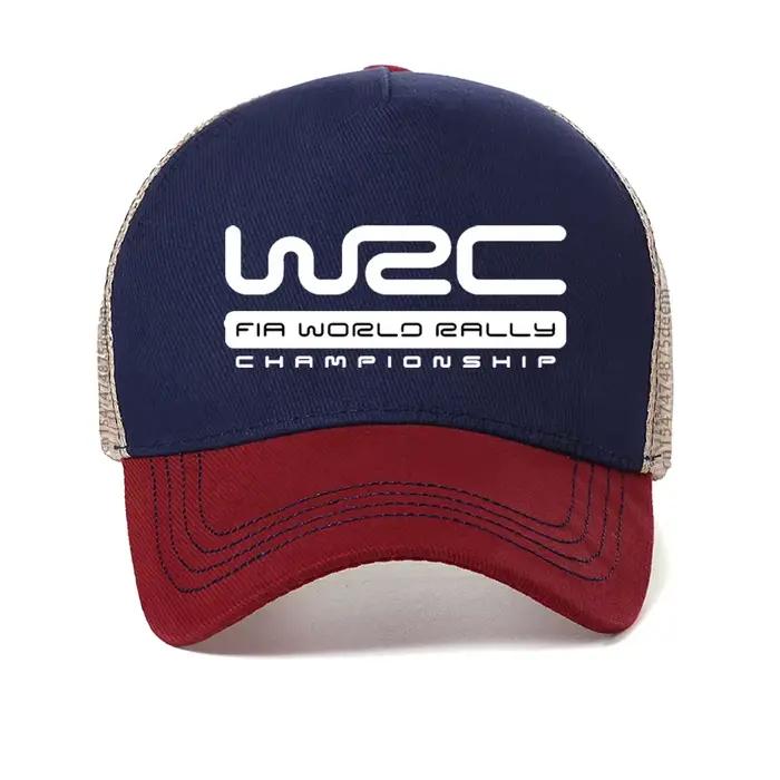 Casquette de baseball WRC du championnat du monde des rallyes, chapeau WRC tendance et cool, chapeau unisexe réglable à fermeture snapback, chapeaux d'été en maille respirante