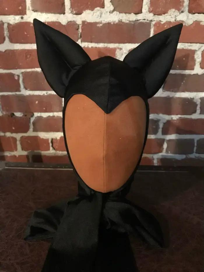 Chapeau à capuche de chat vintage pour femmes sorcière oreilles de chat polyester halloween noël cosplay costumé fantaisie gothique