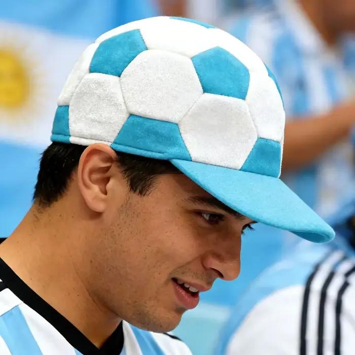 Casquette de football à visière rigide unisexe pour supporters de match de football, imprimée football, occassions festives et sportives