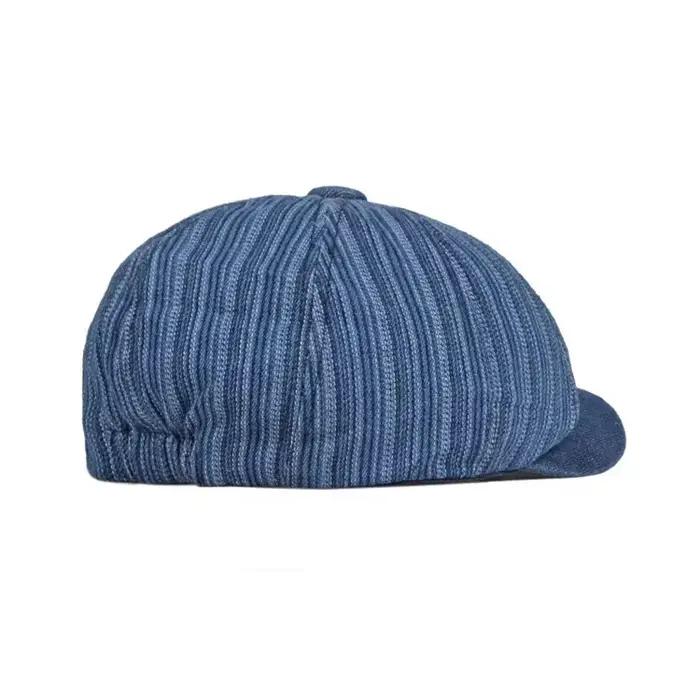 TOHUIYAN – Chapeau rayé en Denim délavé pour homme et femme