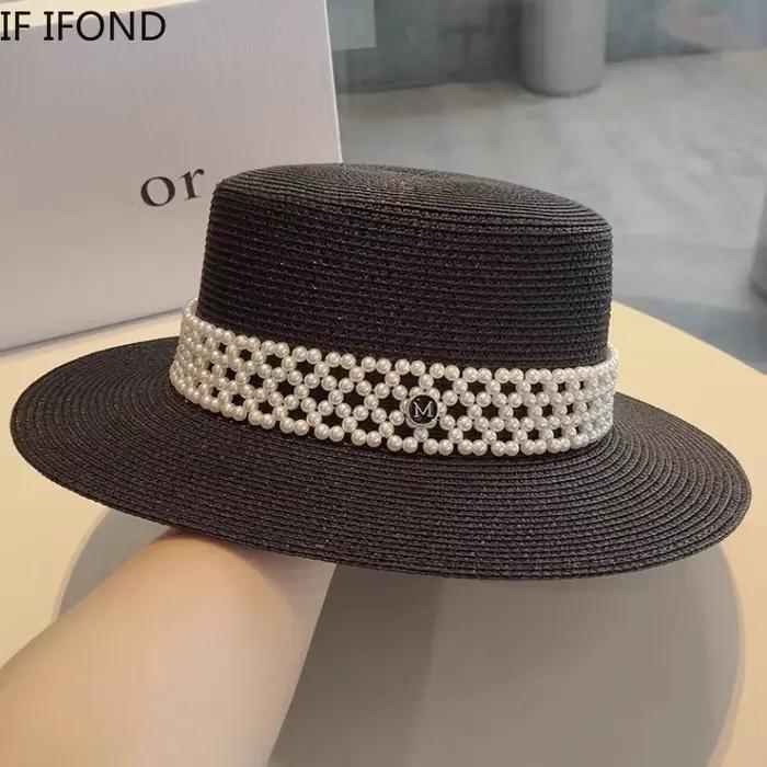 Nouveau élégant femmes été chapeau de paille mode Derby plage soleil chapeaux vacances Panama