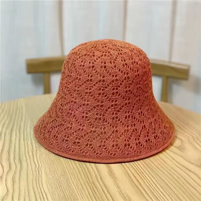 Chapeau de pêcheur d'été tricoté en papier creux