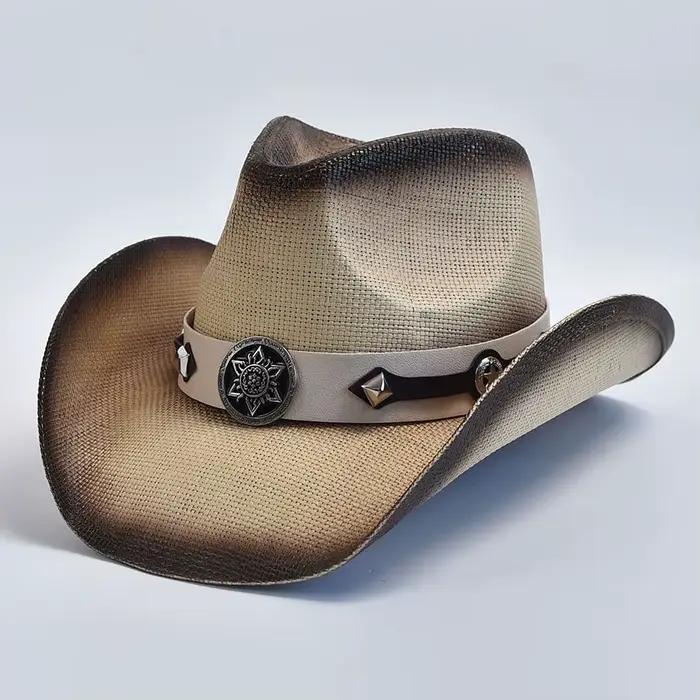 Chapeaux de paille de style occidental pour hommes et femmes