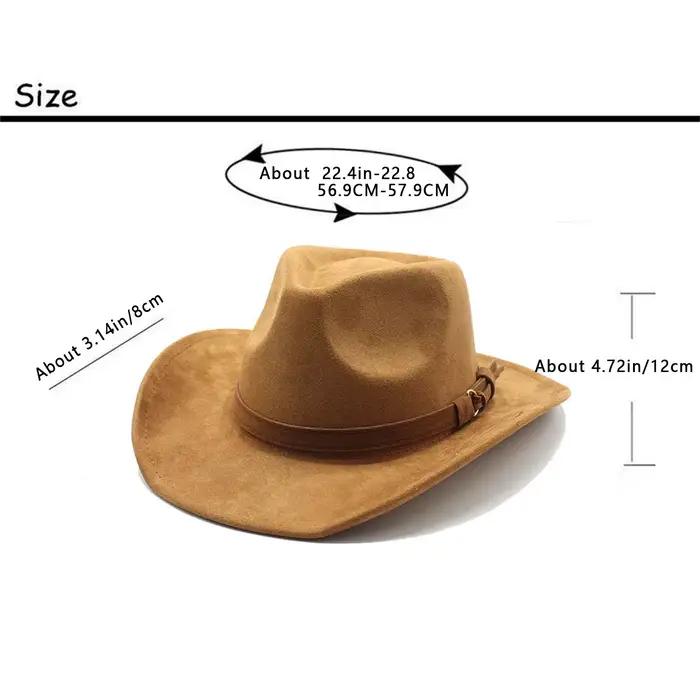 Chapeau de cowgirl en feutre pour hommes et femmes