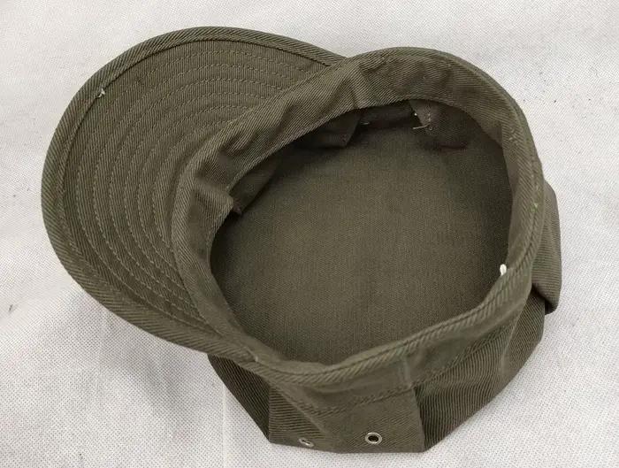 Casquette militaire verte HBT vintage USMC (Corps des Marines du Pacifique) de la Seconde Guerre mondiale