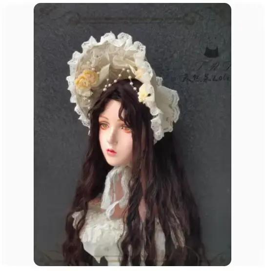 Chapeau de soleil vintage Sweet Lolita pour femme