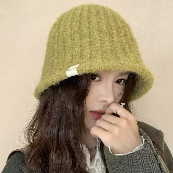 Chapeau seau en tricot pour femmes