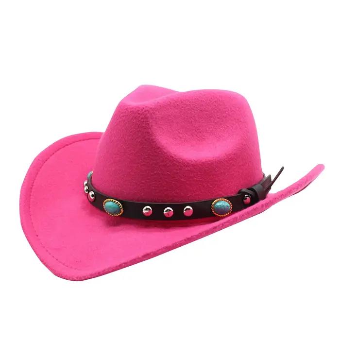 Chapeau de cowgirl sportif en polyester et coton style ethnique pour femmes et hommes, idéal pour les journées de plein air, les randonnées et les événements sociaux