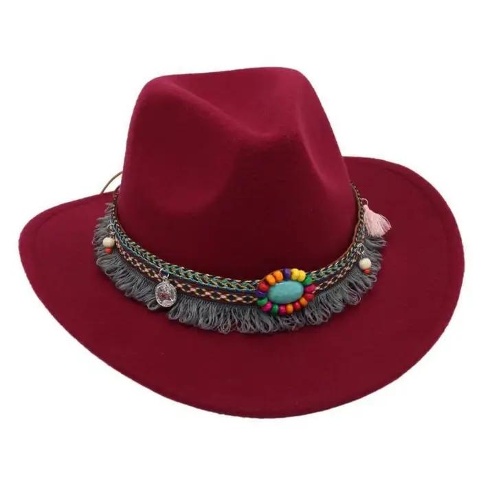 Chapeau de cowboy de style ethnique occidental