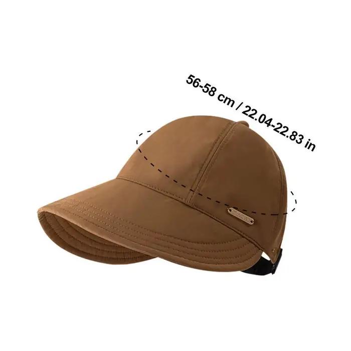 Chapeau de soleil d'été pour femmes en polyester, protection UV, casquette de baseball tendance pour plage, voyage et sport