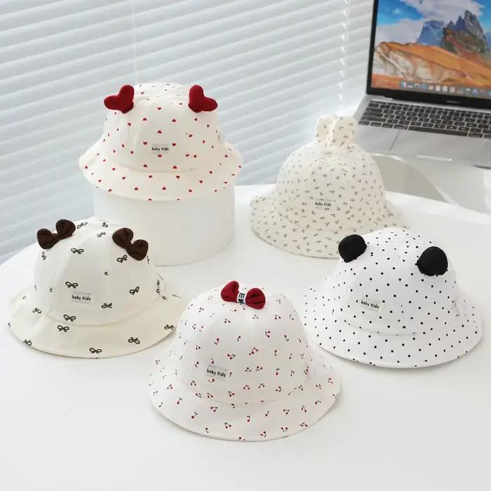 Chapeau de soleil fin pour bébé fille 48 cm