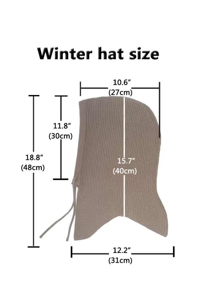 Cagoule tricotée en cachemire pour femmes