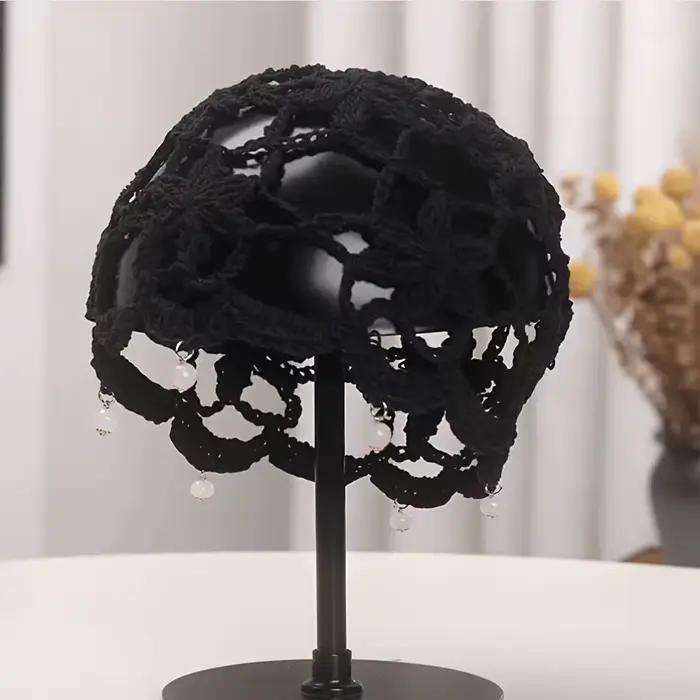 Chapeau en crochet ajouré pour femme