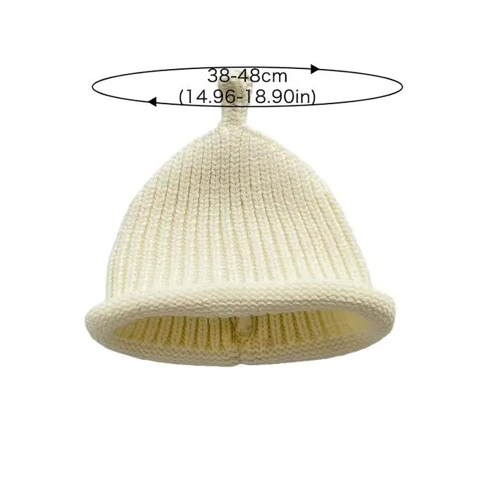Coréen bébé tricoté chapeau automne hiver chaud bonnet infantile garçon fille couleur unie laine enfants Docker casquettes