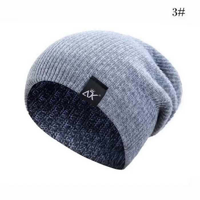 Chapeaux tricotés hiver unisexe chaud décontracté Slouchy