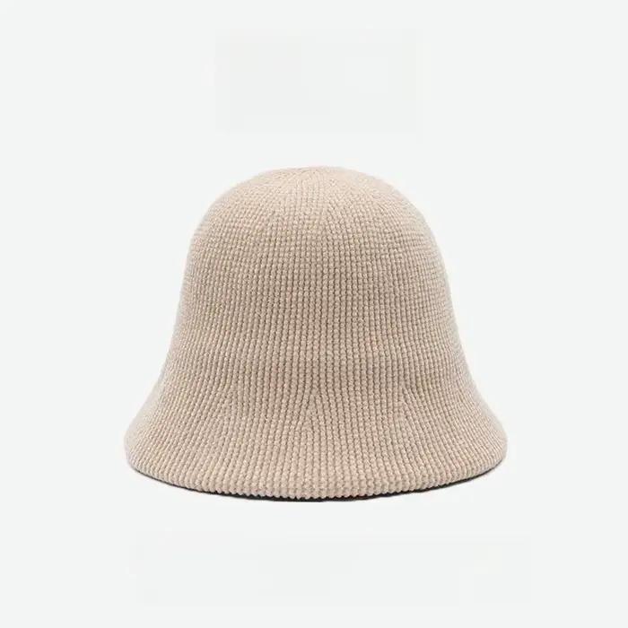 Chapeau de seau tricoté en coton élégant pour femmes voyage et occasions hivernales et automnales