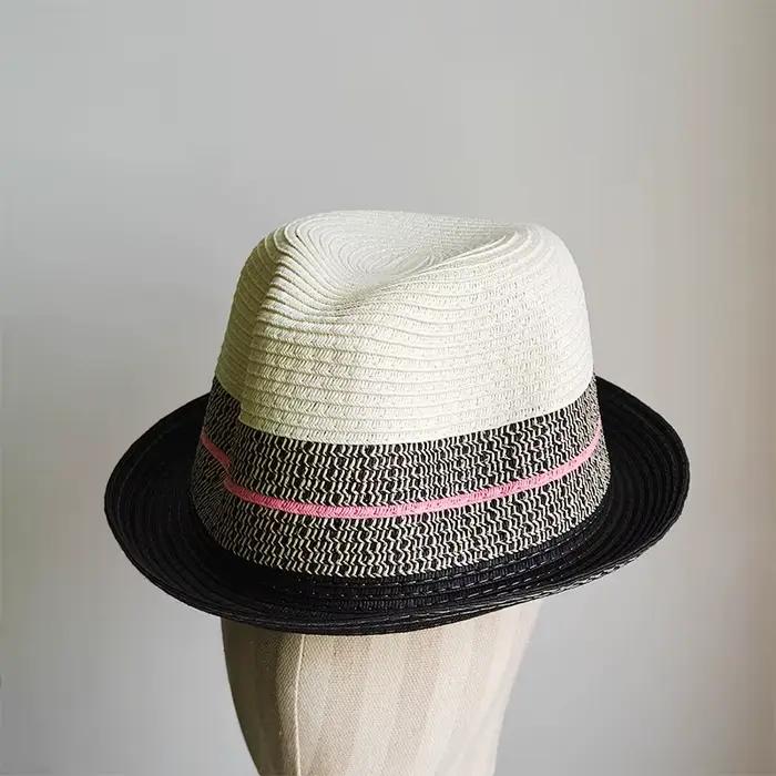 Chapeau de paille trilby classique pour hommes