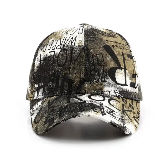 Casquettes de baseball FS noires et rouges style graffiti pour hommes