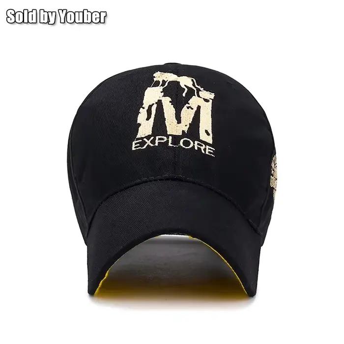 M lettre loup Totem broderie coton réglable dur haut casquette de Baseball chapeau de soleil camionneur casquettes papa chapeaux