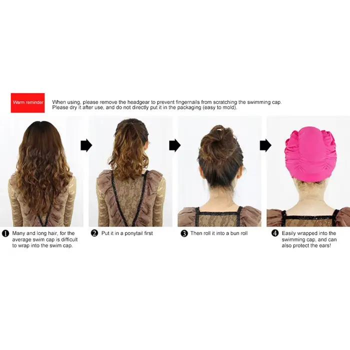 Bonnet de bain en tissu imprimé