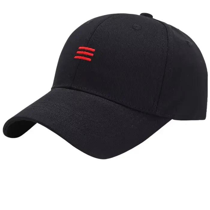 Casquette de baseball tendance et simple à trois barres horizontales pour homme et femme
