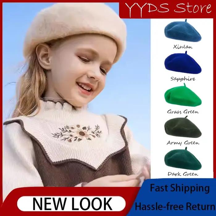 Béret en laine rétro pour enfants